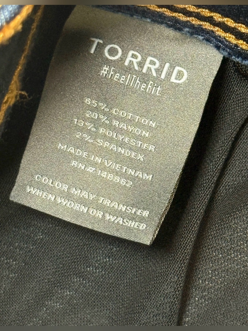 NEW Torrid Womens Jeans Size 1XT Lean Jean Super Soft Pull On Skinny Blue 36x33 - Picture 9 of 9
